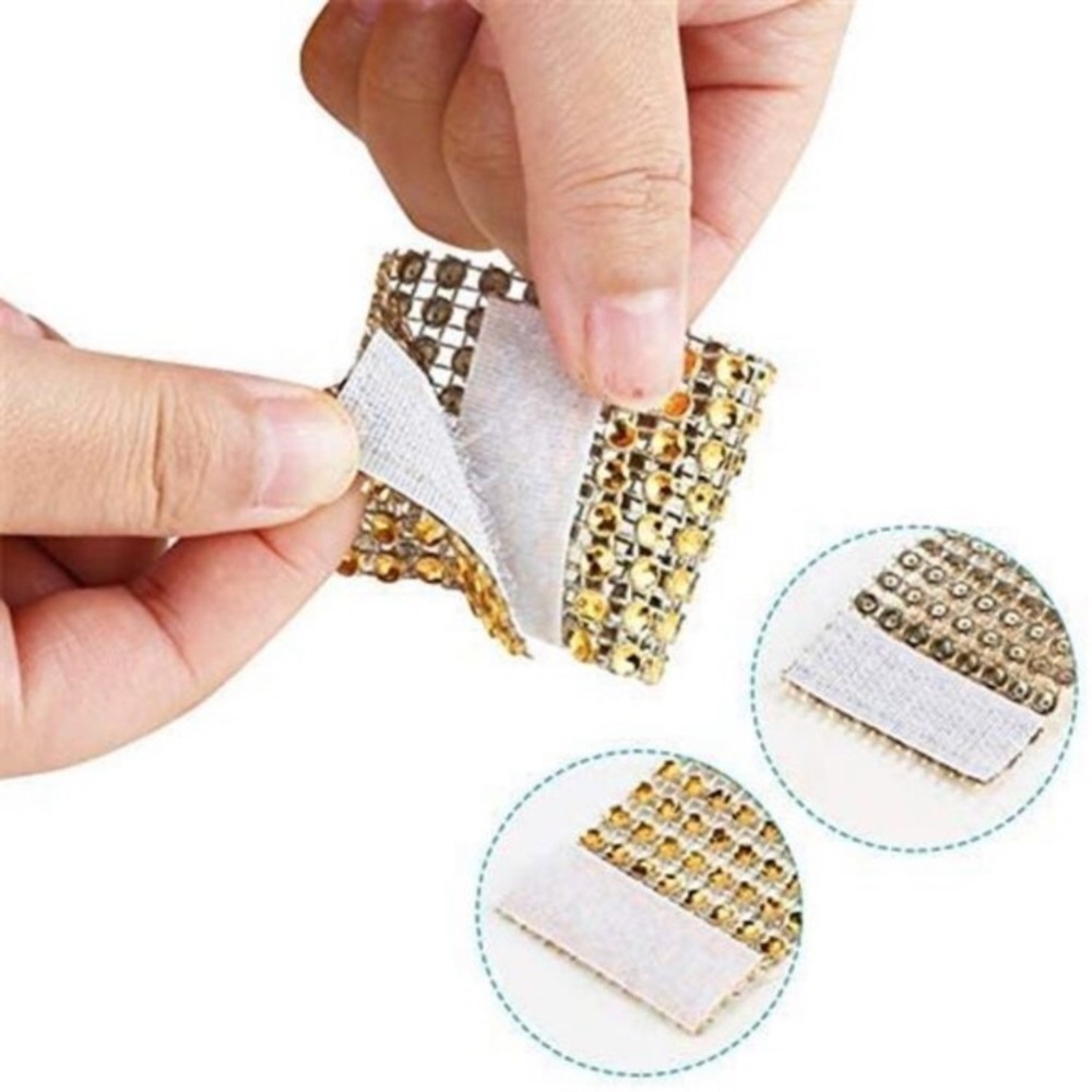 Gold and Silver Rhinestone Napkin Rings - 200 - Picture 4 of 8